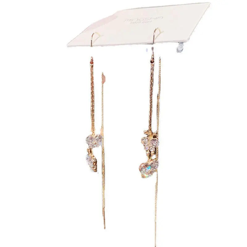 South Korea Butterfly Rhinestone Rhinestone Earrings Women