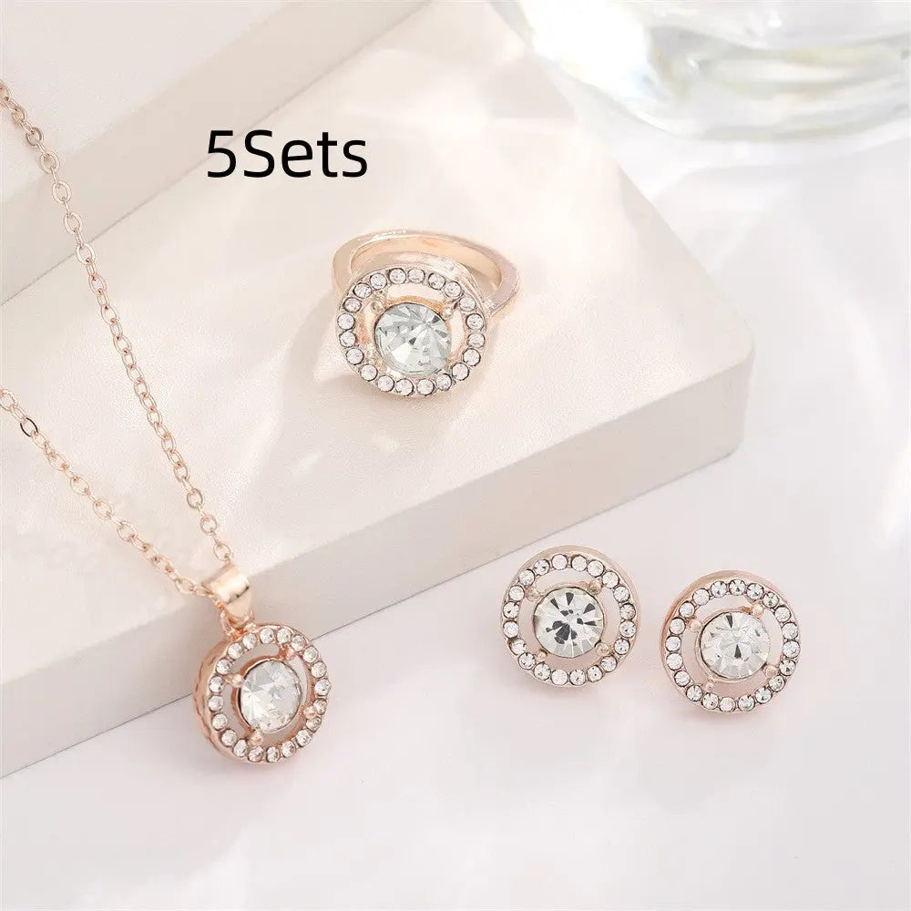 Pearl Butterfly Jewelry Set Drip Oil
