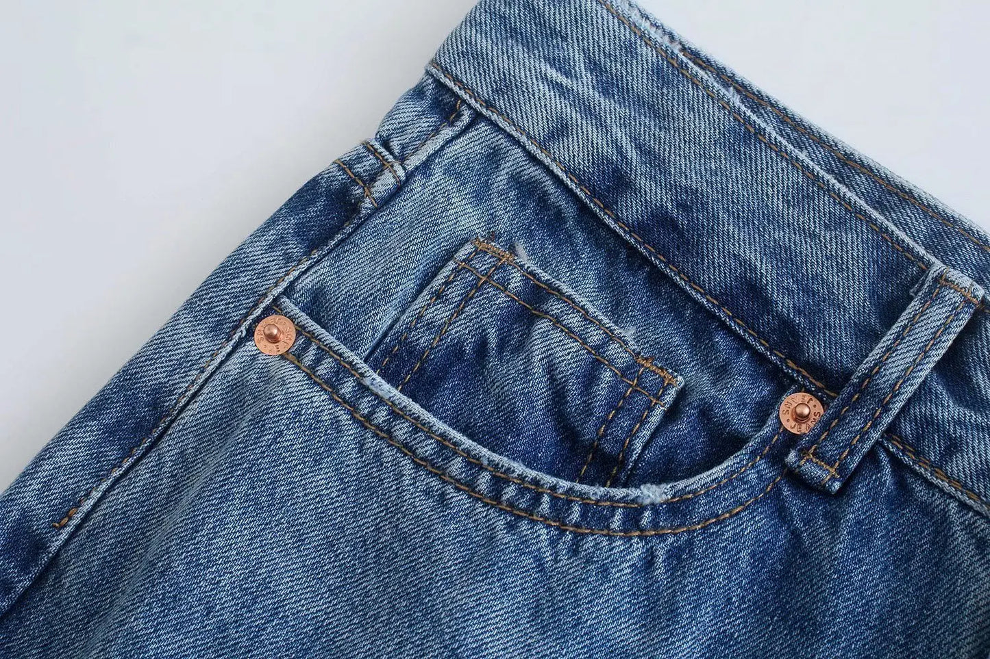 Slim Wide Leg Straight Jeans