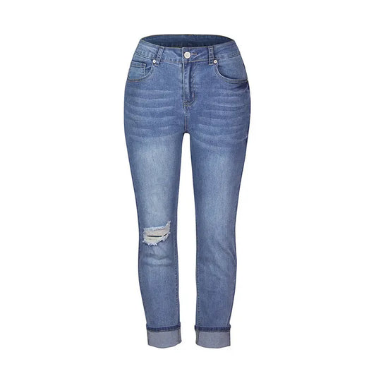 Mid-waist Jeans - Jeans #