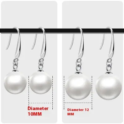 Fashionable Elegant Round Shell Pearl And Pearl Earrings