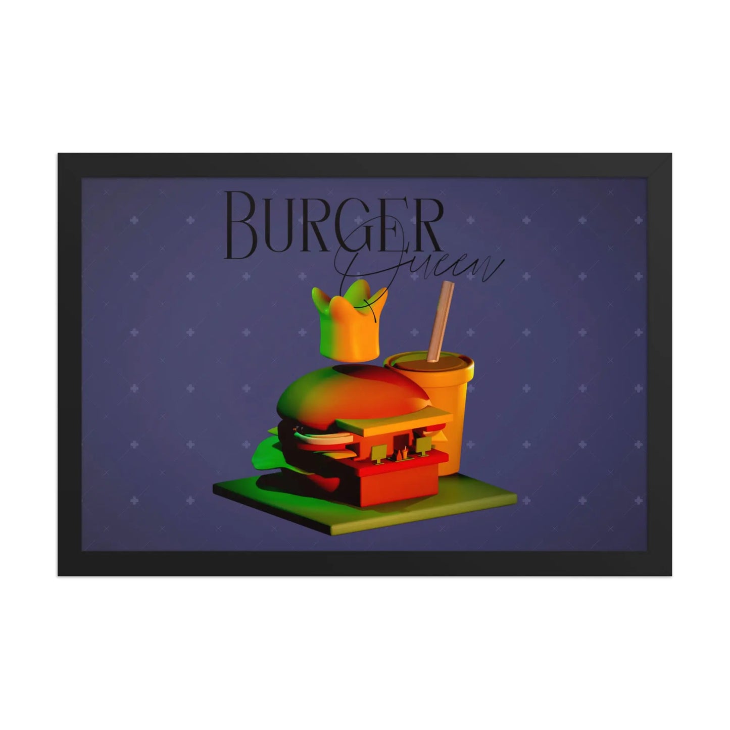 Burger Queen - Gerahmtes Poster - gerahmtes Poster #