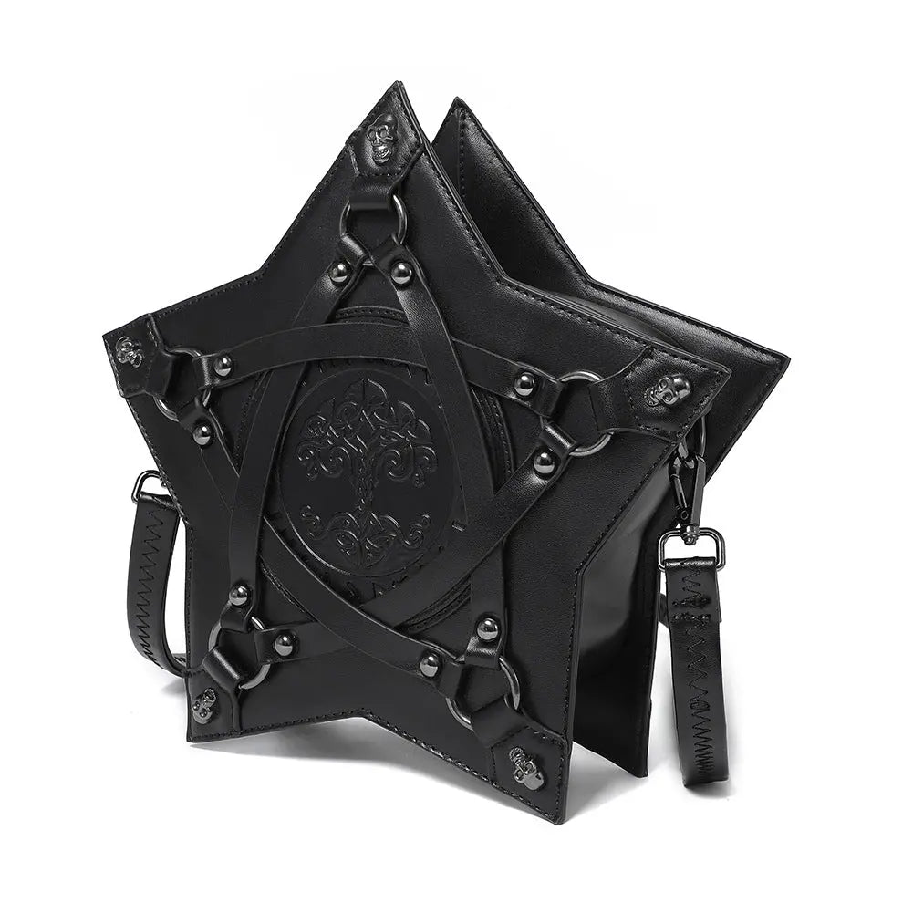 Gothic Embossed Women's Shoulder Crossbody Backpack