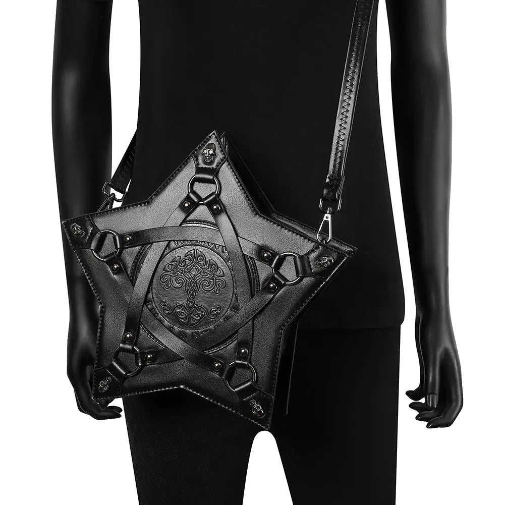 Gothic Embossed Women's Shoulder Crossbody Backpack