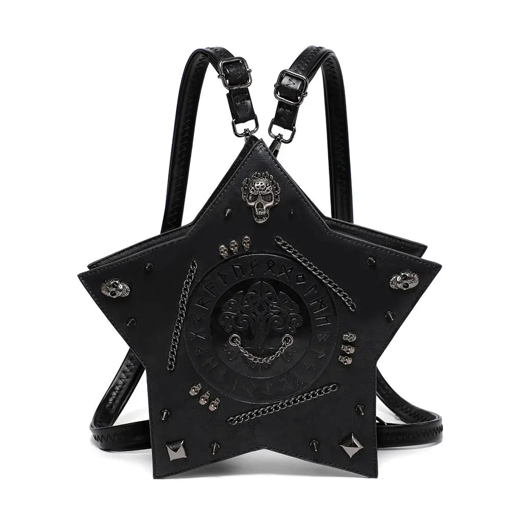 Gothic Embossed Women's Shoulder Crossbody Backpack