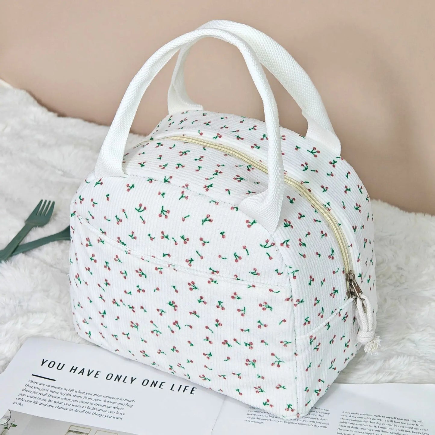 Portable Large Capacity Advanced Sense Portable Quilting Cotton Bag