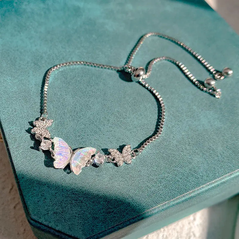 Gentle Sweet Butterfly Bracelet Pearl
