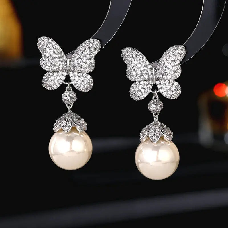 French Vintage Court Style Heavy Industry Exaggerated Earrings Elegant Graceful