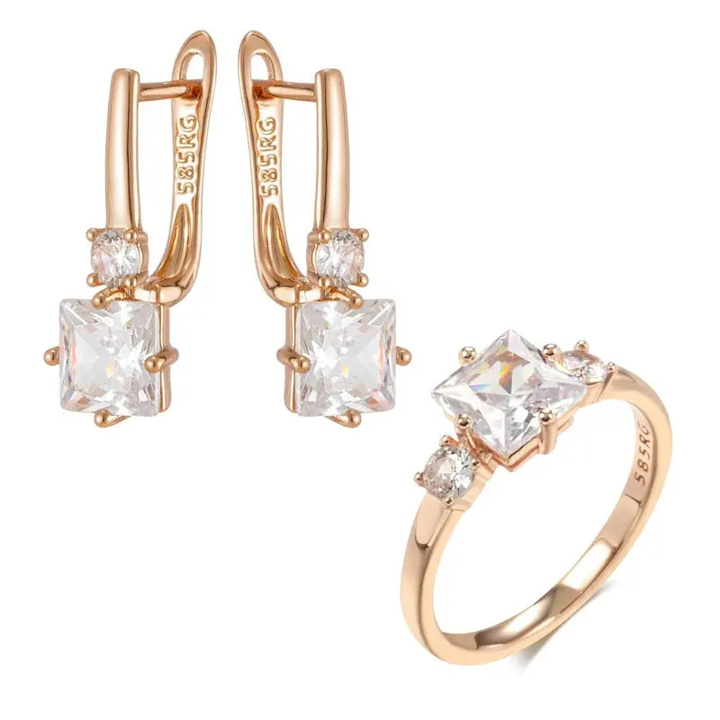 Square Zircon Exquisite Ear Clip Ring