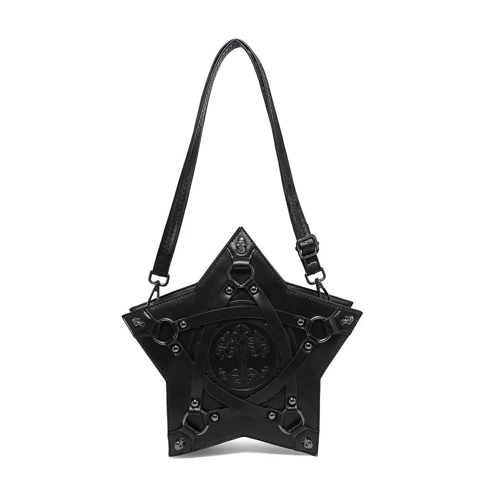 Gothic Embossed Women's Shoulder Crossbody Backpack