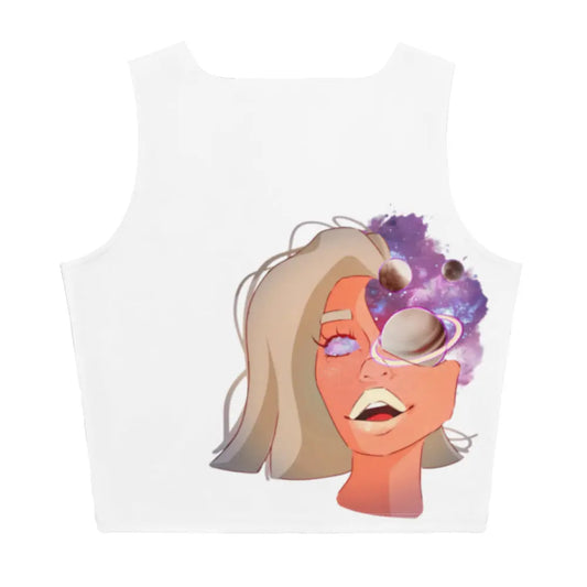Overthinker - figurbetontes Crop Top - T-Shirts, Tank-Tops, Shirts mit 3/4-Ärmeln, Langarmshirts, Poloshirts, Crop-Tops #