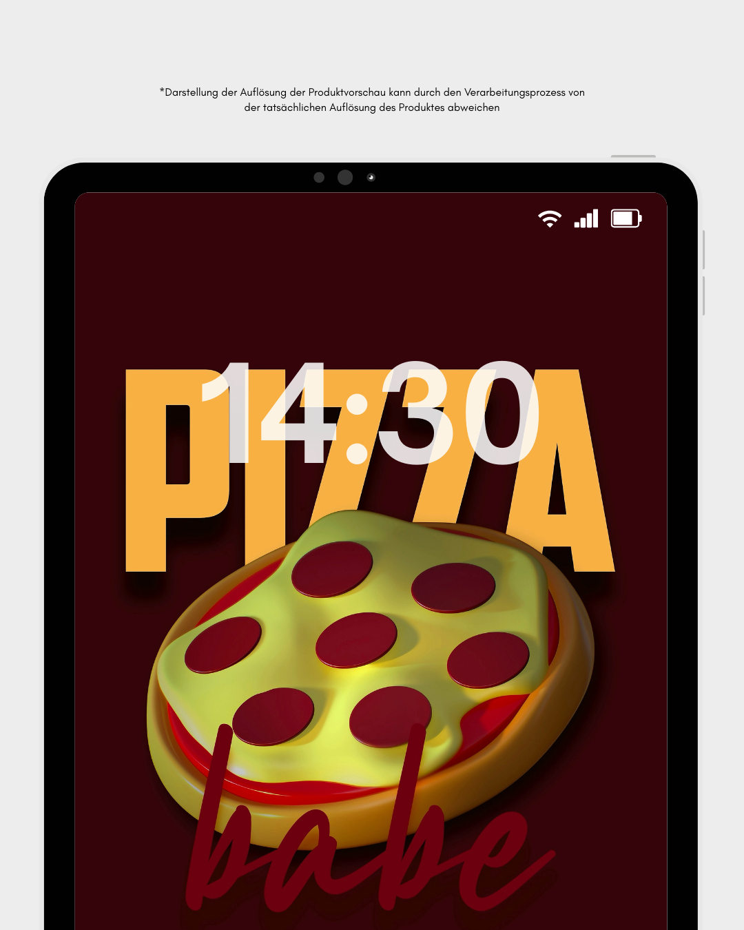 Pizza Babe - Tabletwallpaper - Wallpaper