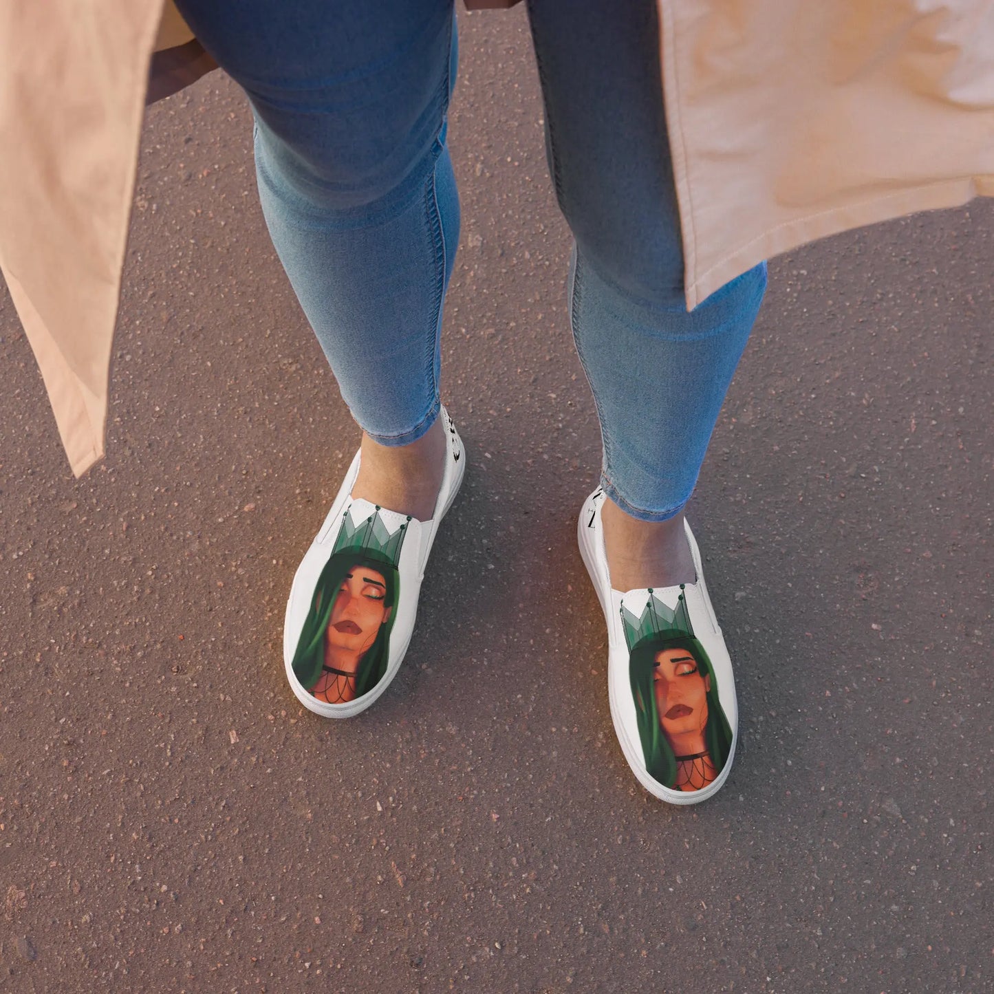 The Crown - Canvas-Slipper - Canvas High-Top Sneaker, Schlappen, Canvas-Schuhe, Canvas-Slipper #