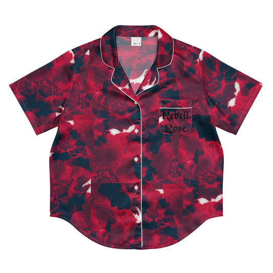 Rebell Rose - kurzes Pyjama-Top - PJ #