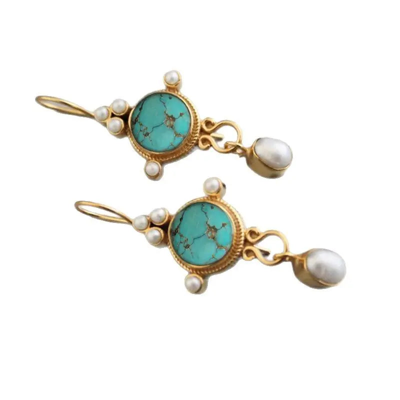 Alloy Pearl Ornament Eardrops