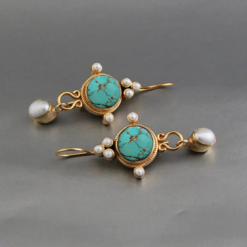 Alloy Pearl Ornament Eardrops
