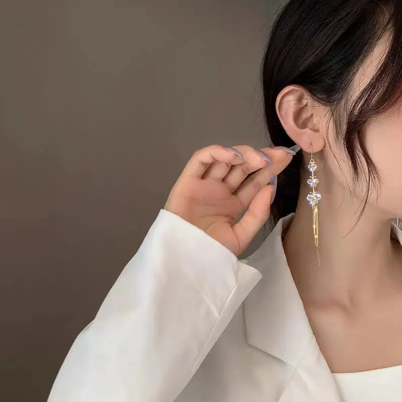 South Korea Butterfly Rhinestone Rhinestone Earrings Women