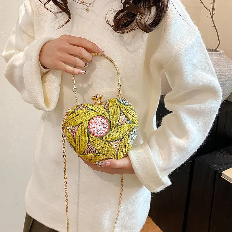 Women's Fashionable Sequins Shoulder Bag Retro