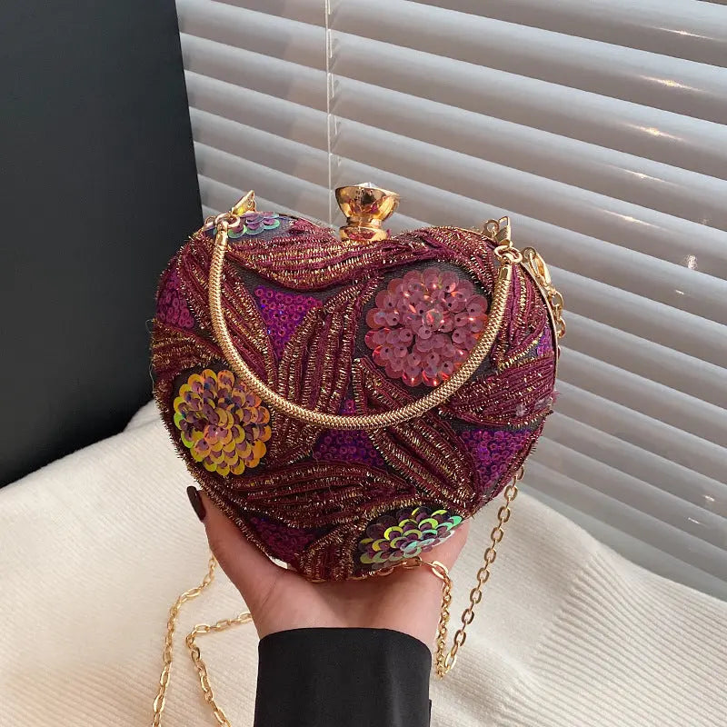 Women's Fashionable Sequins Shoulder Bag Retro