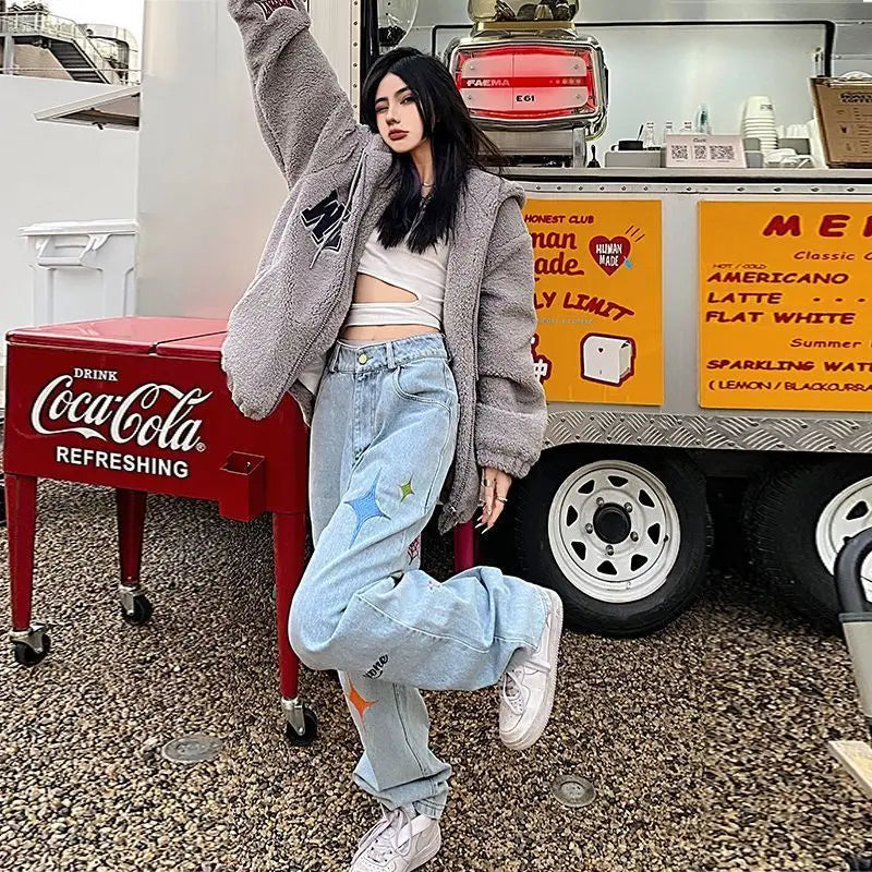 Street Hip-hop Washed Jeans