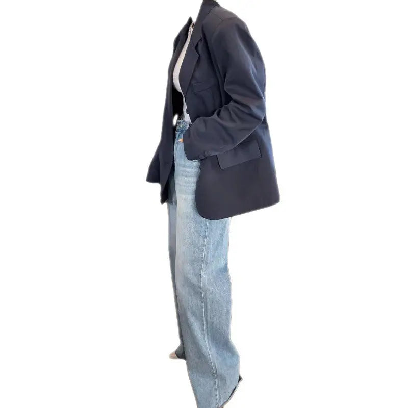 Versatile Heart Printing Wide-leg Jeans