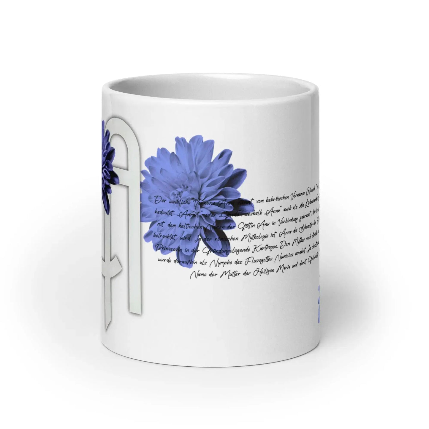 Blue Flower Letter - MCS Drinkware Version - Marvelous Miss McCray