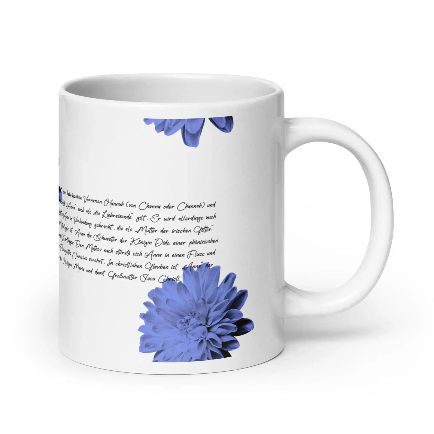 Blue Flower Letter - MCS Drinkware Version - Marvelous Miss McCray