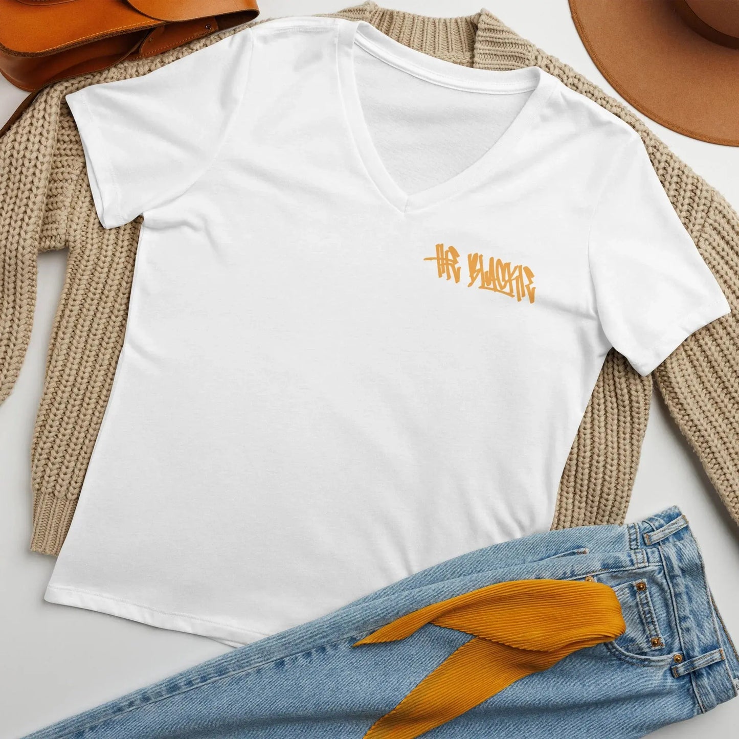 The Blackie - Lockeres Shirt (V-Ausschnitt) - Marvelous Miss McCray