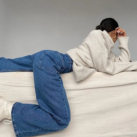Casual Patch Pocket Jeans