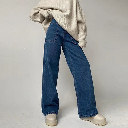 'Casual Patch Pocket' Jeans -   Jeans