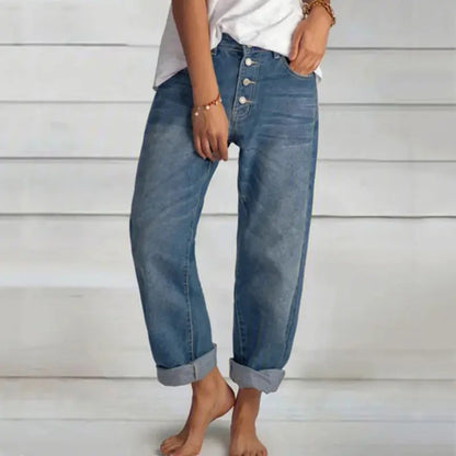 Casual Denim Straight Leg Jeans - Marvelous Miss McCray
