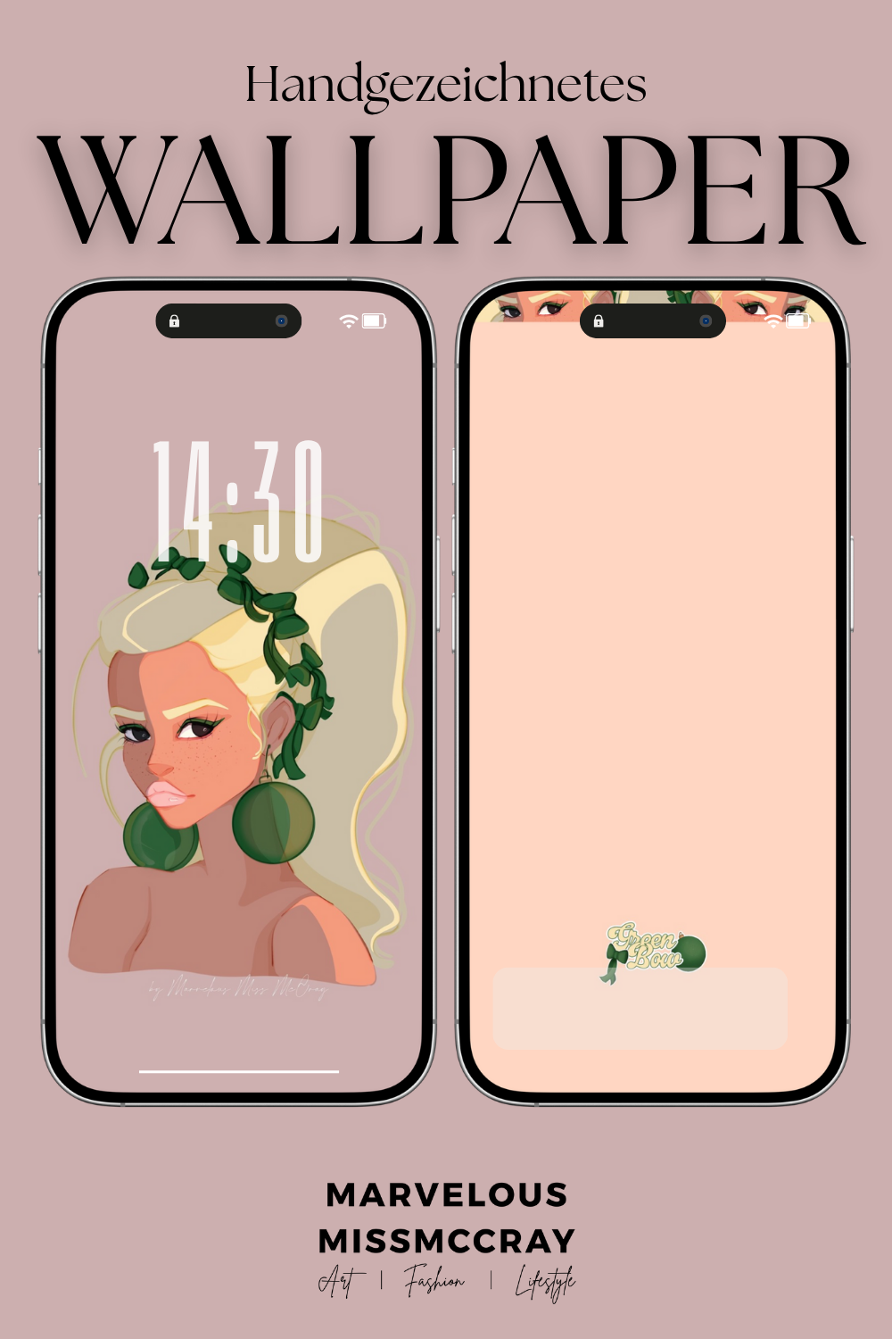 Green Bow - Smartphonewallpaper