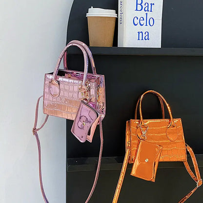 Simple Texture Shoulder Messenger Bag - Marvelous Miss McCray