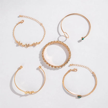 Fashion Special Diamond Jade Bracelet Suit -   0