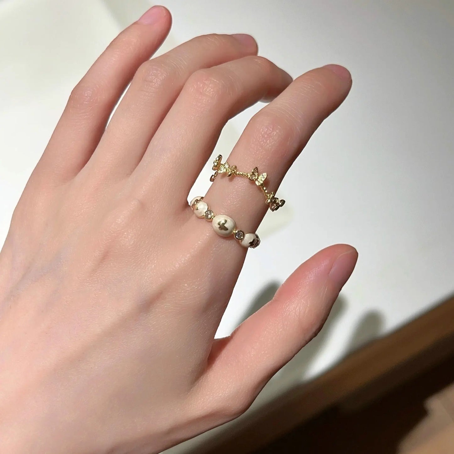 Niche Unique Korean Style Light Luxury High-grade Butterfly Ring