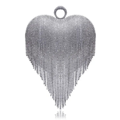 Heart Tassel Dinner Tasche -   Taschen