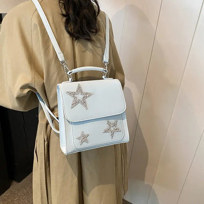 Women's Bag Fashionable Sequins Five-pointed Star Backpack - Marvelous Miss McCray
