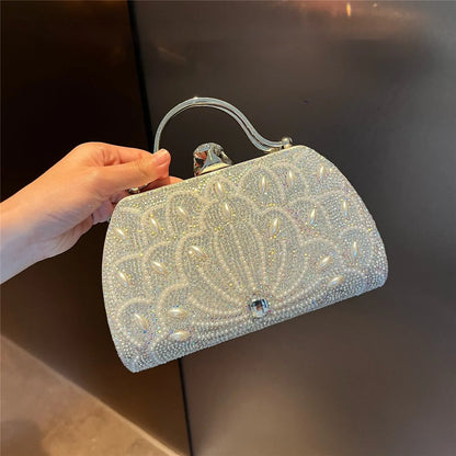 Alloy Rhinestone Carved Banquet Bag Women - Marvelous Miss McCray