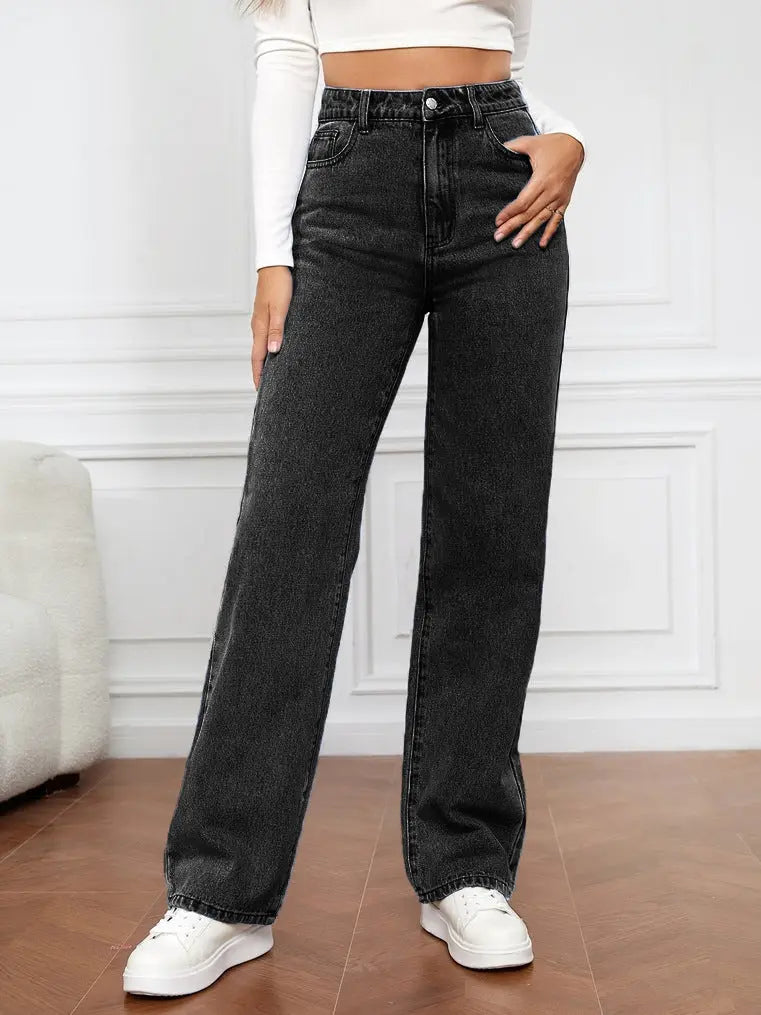 "High Waist Straight" - Jeans -   Jeans #