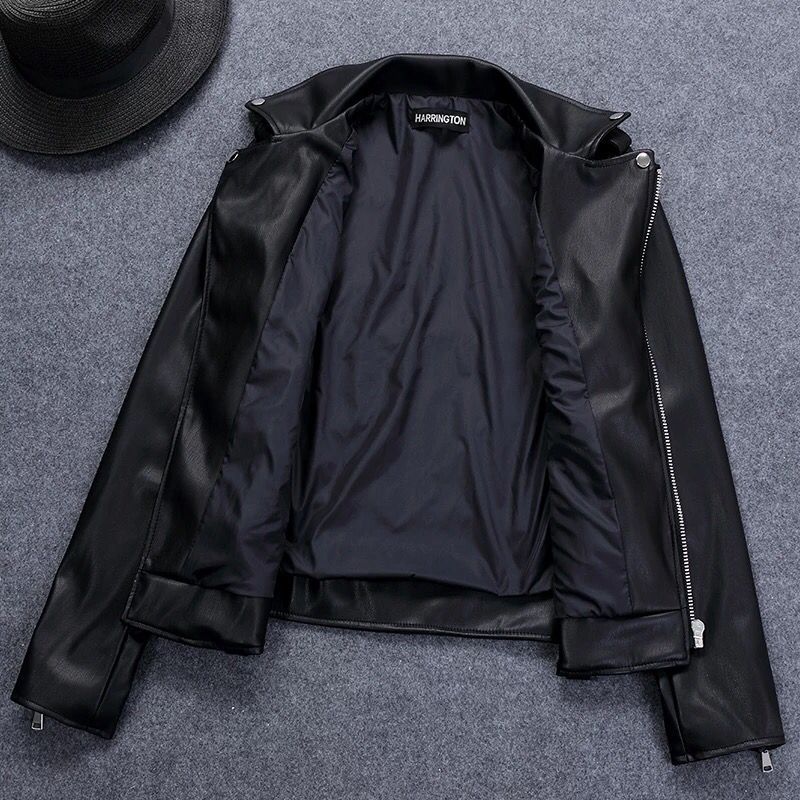 Black Korean-Style - Lederjacke