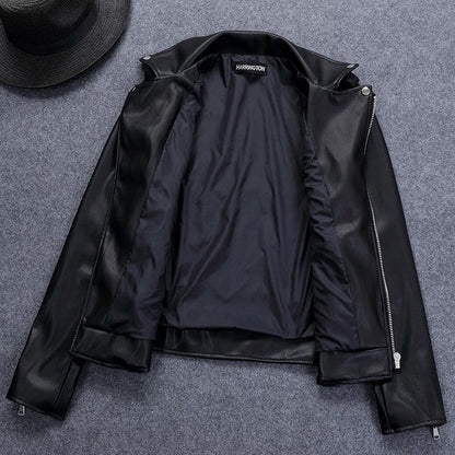 Black Korean-Style - Lederjacke
