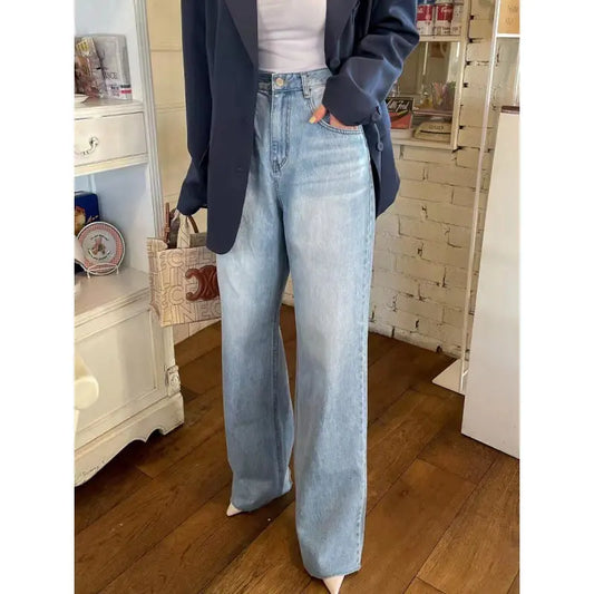 Versatile Heart Printing Wide-leg Jeans