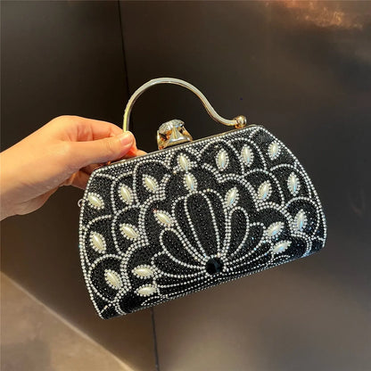 Alloy Rhinestone Carved Banquet Bag Women - Marvelous Miss McCray