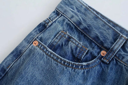 'Slim Wide Leg Straight' Jeans -   Jeans