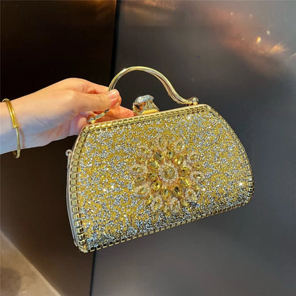 Alloy Rhinestone Carved Banquet Bag Women - Marvelous Miss McCray
