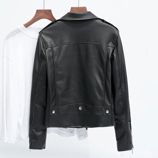 Black Korean-Style - Lederjacke