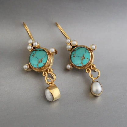 'Alloy Pearl Ornament' Ohrringe -   0 #