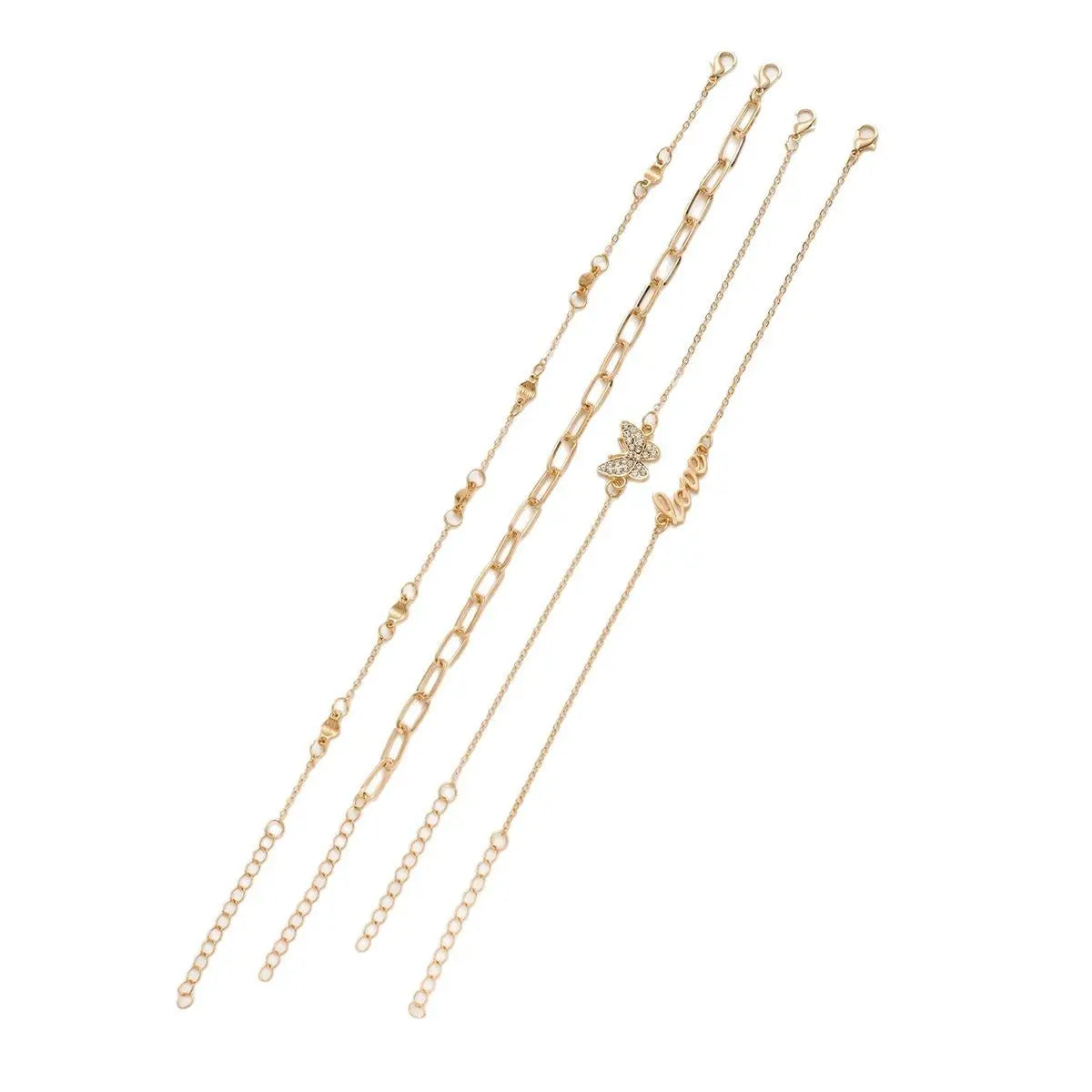 „Beach Metal Pineapple“ Fußkettchen-Set -   0 #