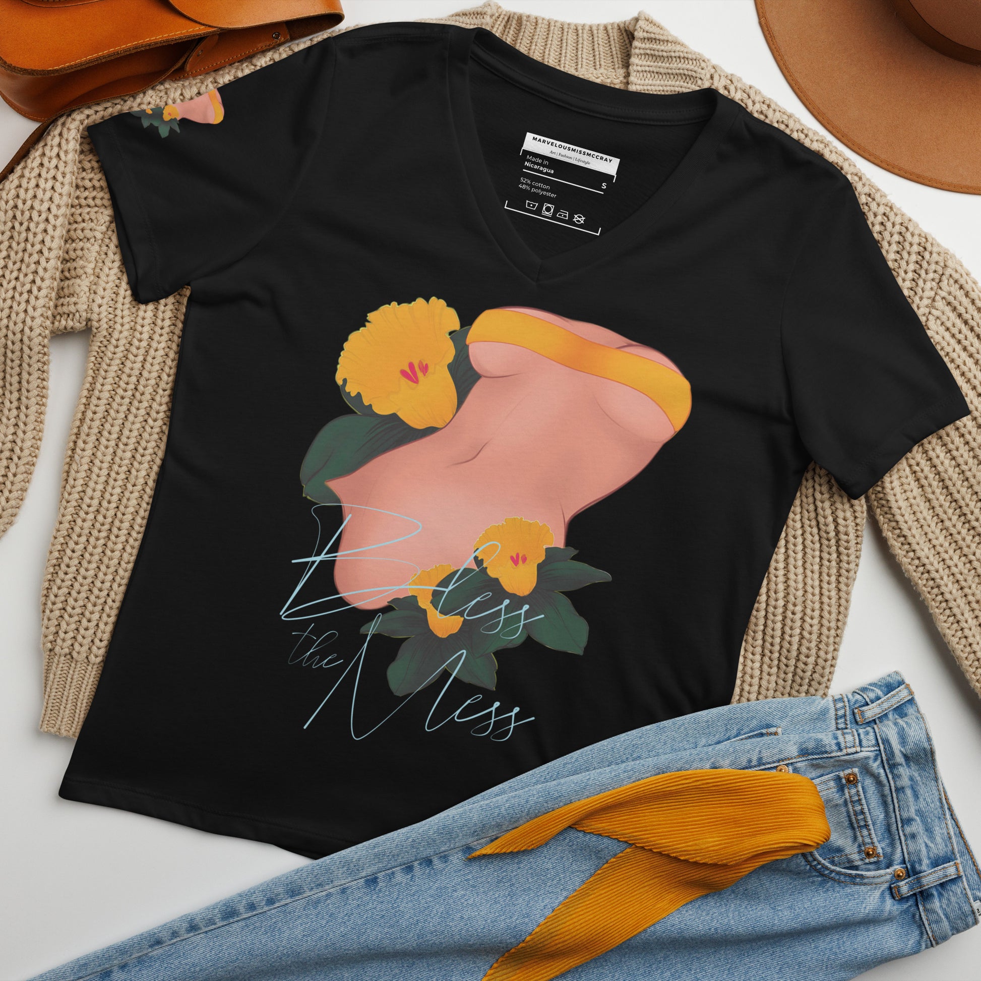 Bless the mess - Lockeres T-Shirt -   Shirts,Top #