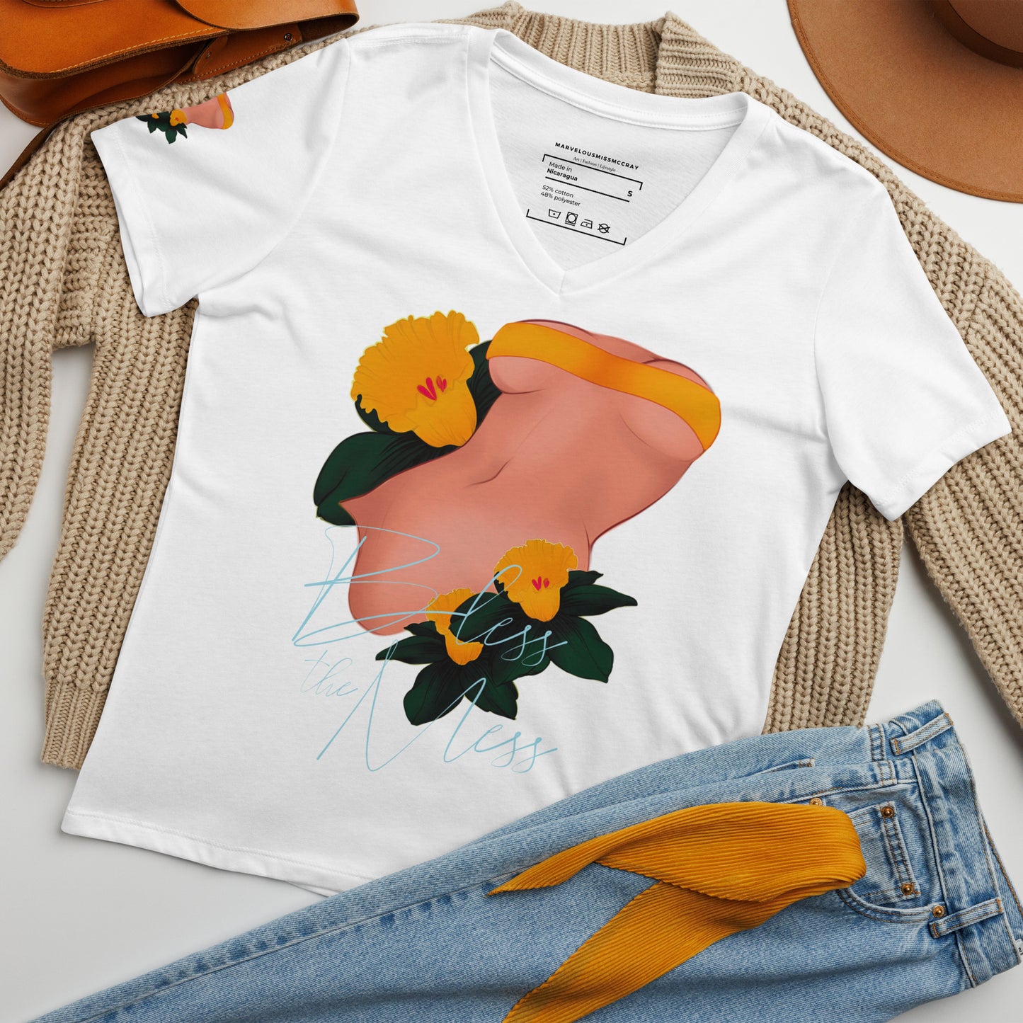 Bless the mess - Lockeres T-Shirt -   Shirts,Top #